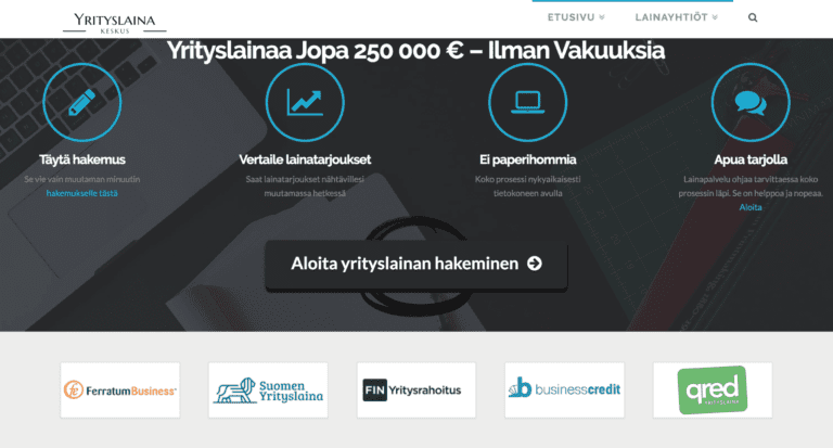 Yrityslainojen hakeminen siirtyi verkkoon