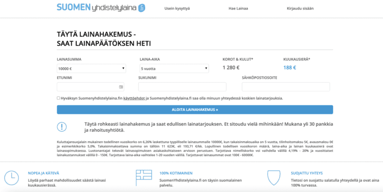 Suomen Yhdistelylaina (kokemuksia): Mikäs lainapalvelu se tämä on?